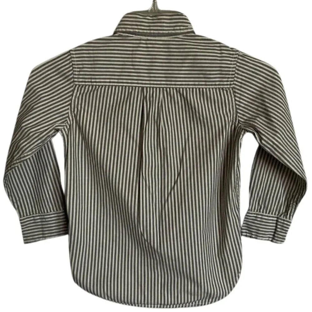 Baby Gap Boys Striped Long Sleeve Button-Up Shirt Size 5